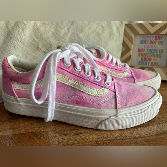 VANS Canvas Old Skool Shoe | size 7 custom "one of a kind" pink tie-dye - Picture 10 of 16